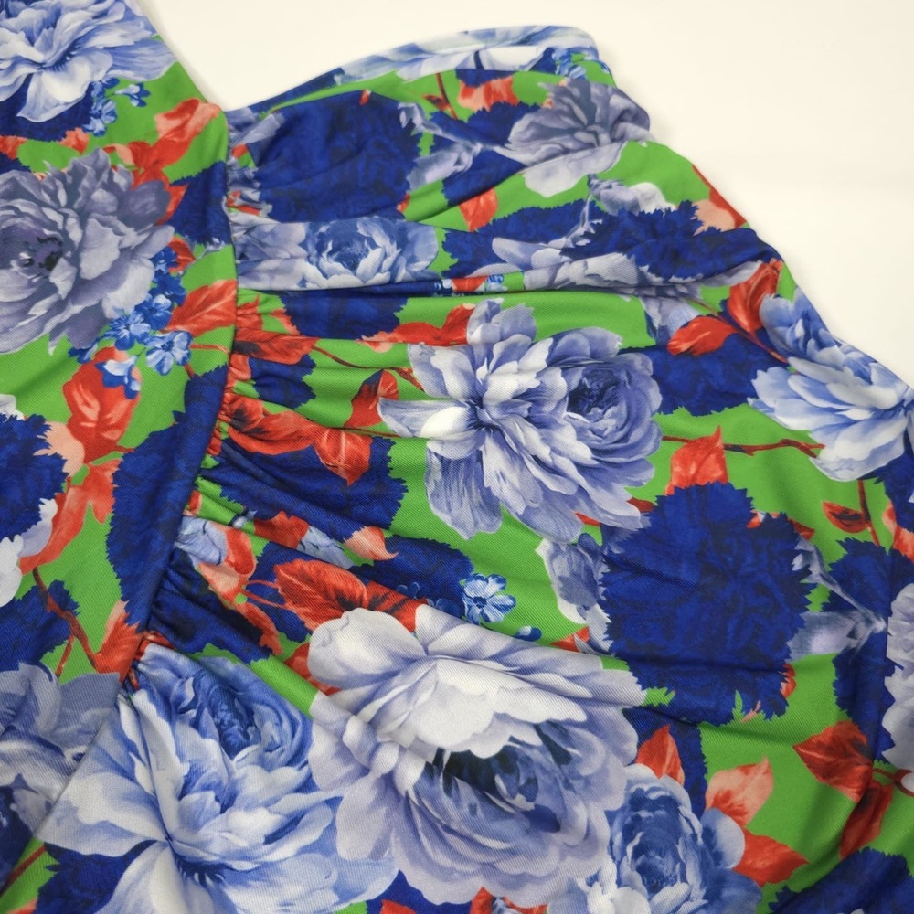 NWT ZARA Floral Asymmetrical One Shoulder Bodysuit SMALL 0264/453 - Picture 9 of 16